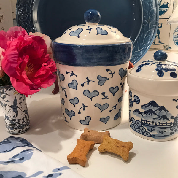 Blue Heart Treat Canister