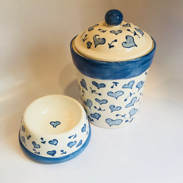 Blue Heart Treat Canister